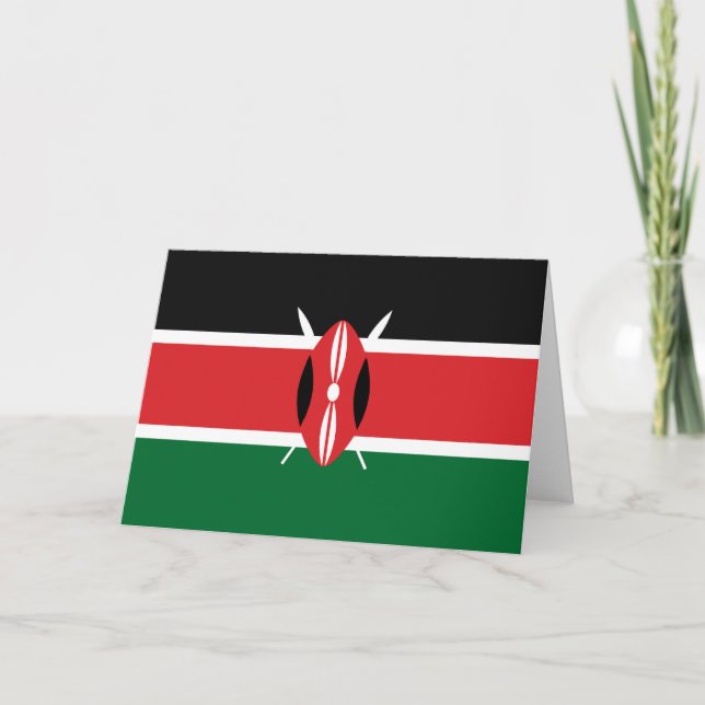 Kenya flag thank you card (Front)