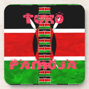 Kenya Flag: Tuko Pamoja - Unity Art Design Coaster