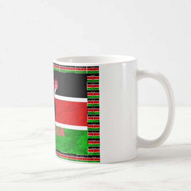 Kenya Flag: Tuko Pamoja - Unity Art Design Coffee Mug (Right)