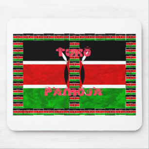 Kenya Flag: Tuko Pamoja - Unity Art Design Mouse Mat
