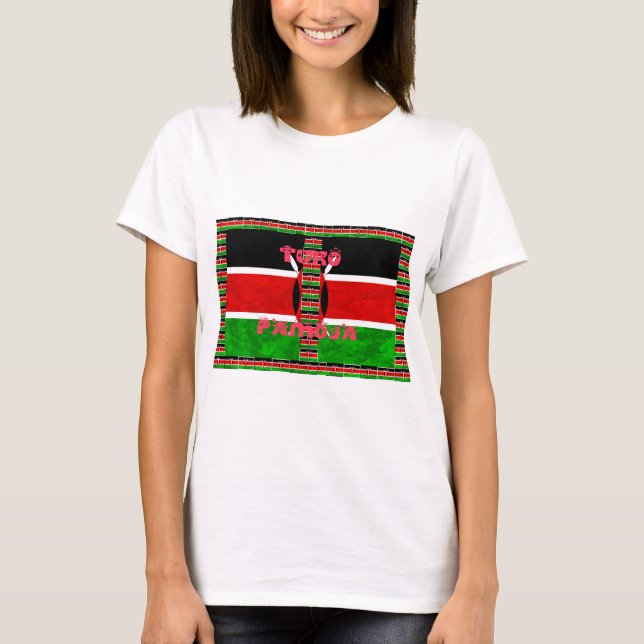 Kenya Flag: Tuko Pamoja - Unity Art Design T-Shirt (Front)