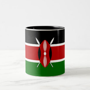 Kenya Flag Two-Tone Coffee Mug