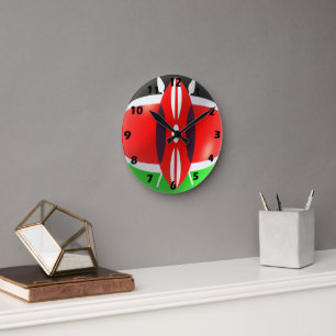 Kenya Flag Wall Clock