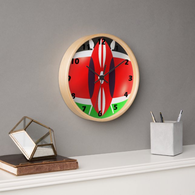 Kenya Flag Wall Clock (Office)