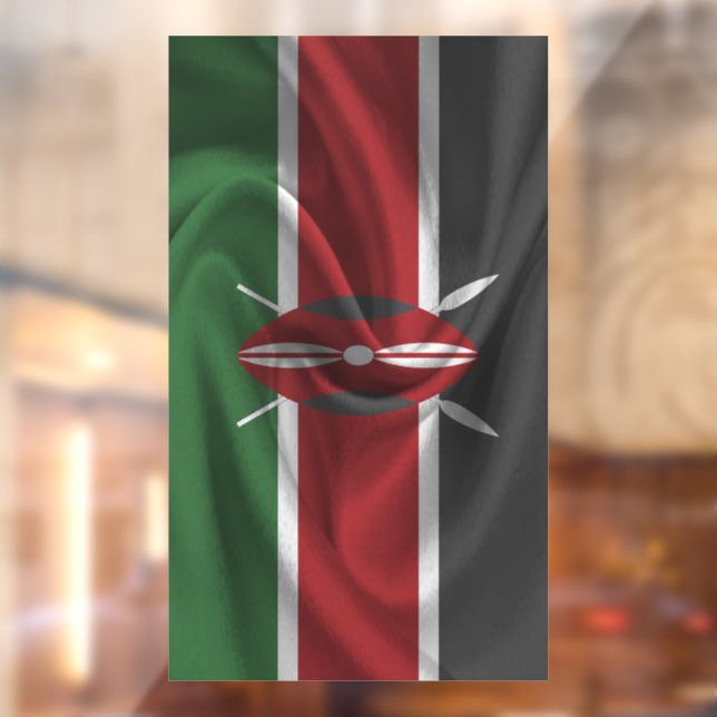 Kenya Flag Window Cling (Sheet 2)