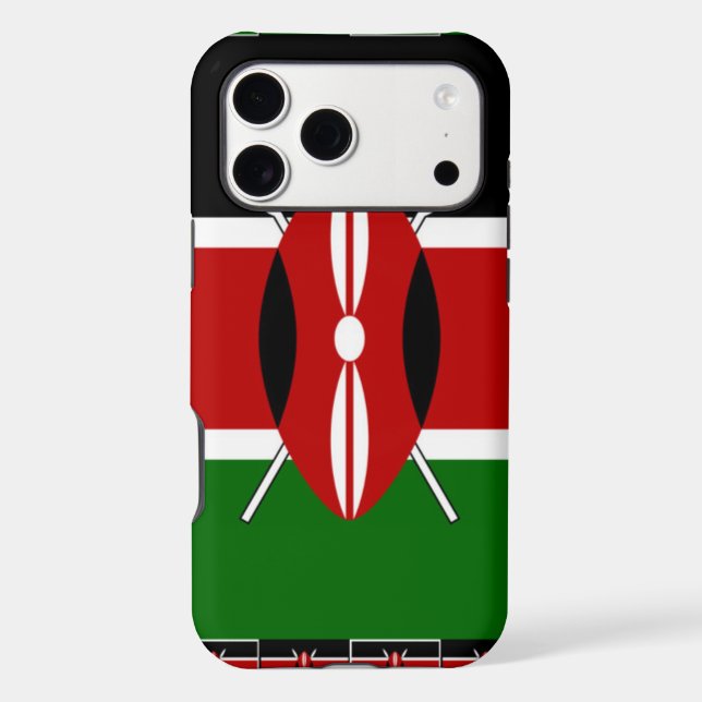 Kenya Flag: With Miniature Flag Frame Border Art  (Back)