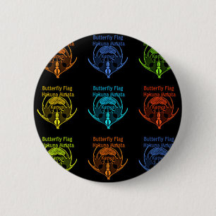 Kenya Hakuna Matata 6 Cm Round Badge