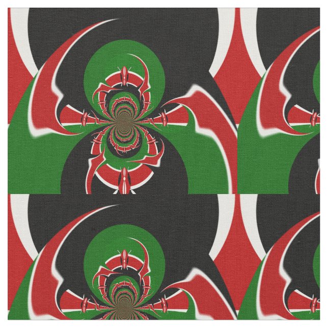 Kenya Hakuna Matata combed cotton Fabric (Close Up)