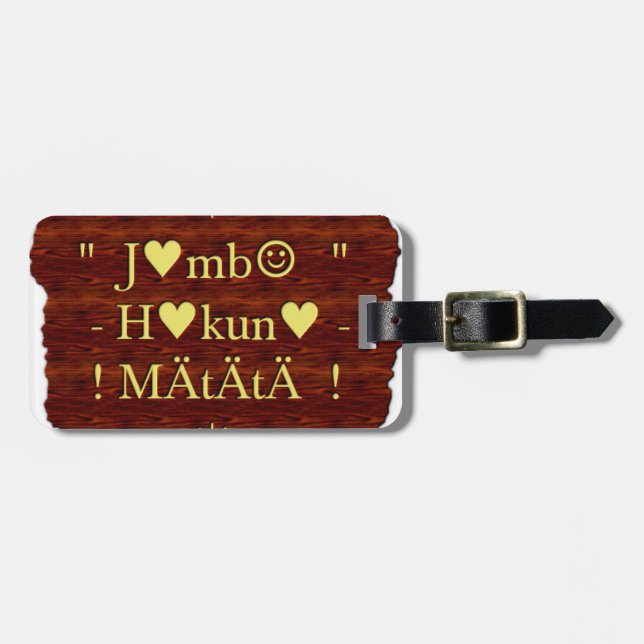 Kenya Hakuna Matata day Gifts. Luggage Tag (Front Horizontal)
