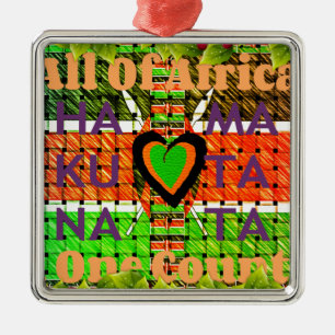 Kenya Hakuna Matata Metal Tree Decoration