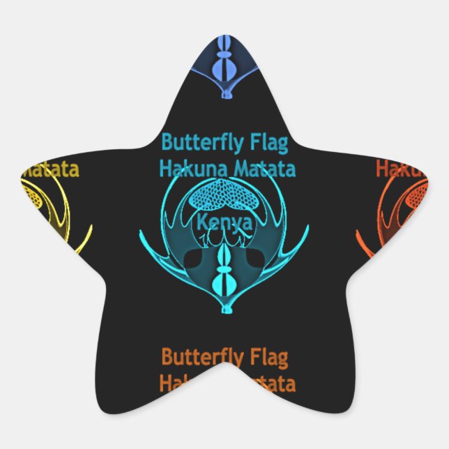 Kenya Hakuna Matata Star Sticker (Front)