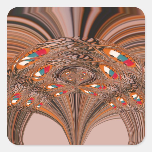 Kenya HakunaMatata Tradition Colour designs.png Square Sticker (Front)