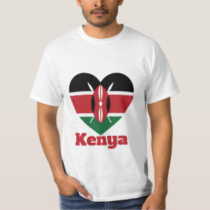 Kenya Heart Flag T-Shirt