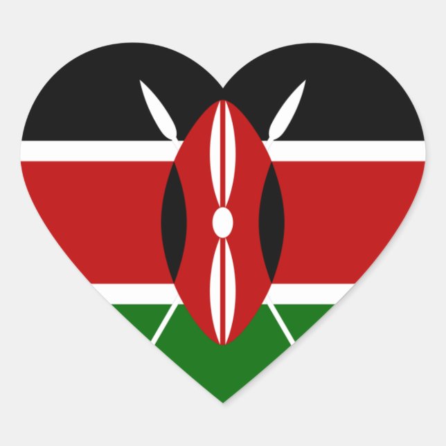 kenya heart sticker (Front)