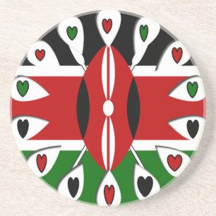 Kenya Hearts Coaster