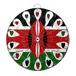Kenya Hearts Dartboard