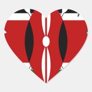 Kenya Hearts Heart Sticker