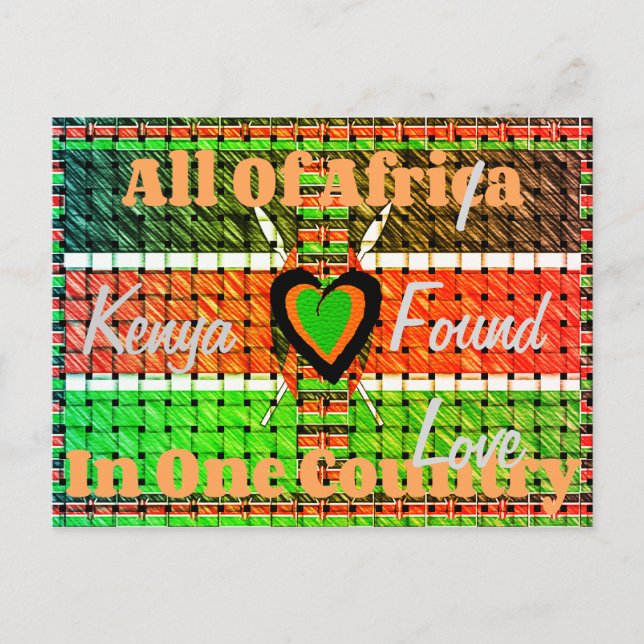 Kenya I found love Postcard (Front)