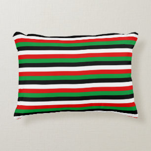 Kenya Jordan Iraq Kuwait flag stripes symbol lines Decorative Cushion