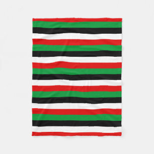 Kenya Jordan Iraq Kuwait flag stripes symbol lines Fleece Blanket