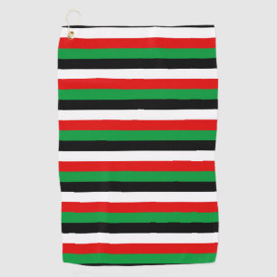 Kenya Jordan Iraq Kuwait flag stripes symbol lines Golf Towel