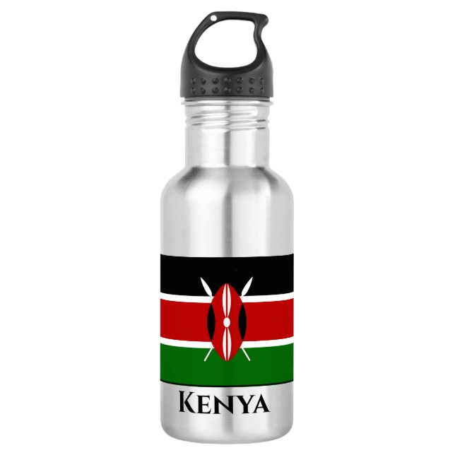 Kenya (Kenyan) Flag 532 Ml Water Bottle (Front)