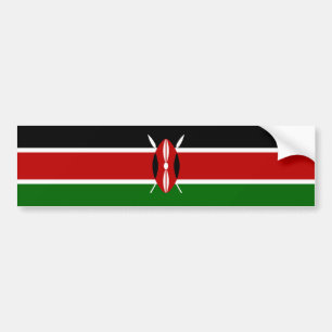 Kenya/Kenyan Flag Bumper Sticker