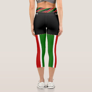 Kenya & Kenyan Flag fashion, sports /Fitness Capri Leggings
