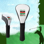 Kenya Kenyan Flag Green Personalised  Golf Head Cover<br><div class="desc">Personalised golf head cover featuring the Kenyan Flag with the word KENYA below in the colours of the flag.  Above,  in green letters,  add your name for a personalised touch or gift. Fun for golfers.</div>