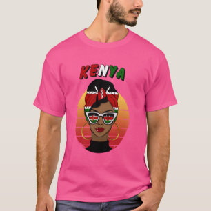 Kenya, Kenyan Flag, Kenya Girl, Kenyan Women Kenya T-Shirt
