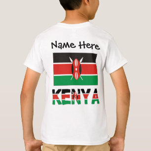 Kenya Kenyan Flag Personalised Name T-Shirt