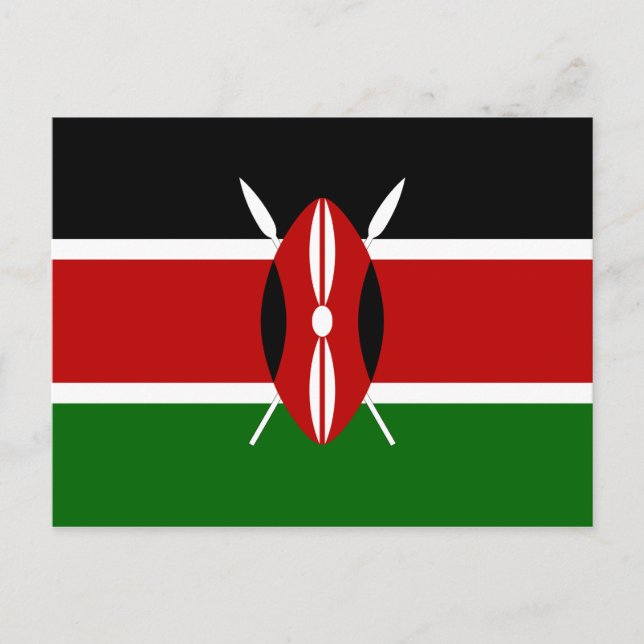 Kenya (Kenyan) Flag Postcard (Front)