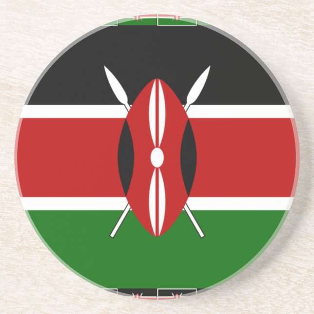 Kenya Kenyan Flags Coaster (Front)