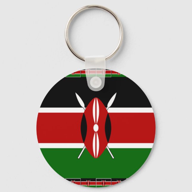 Kenya Kenyan Flags Key Ring (Front)