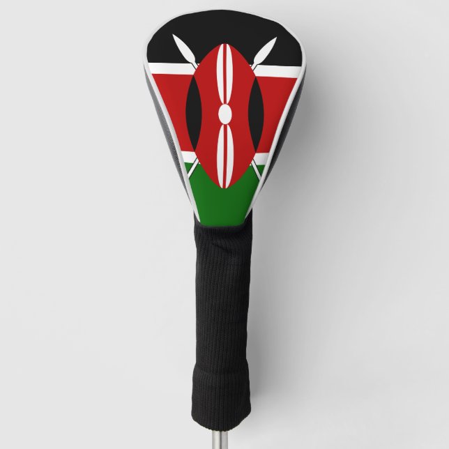 Kenya Maasai flag Bendera ya Kenya Golf Head Cover (Front)