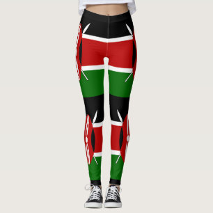 Kenya Maasai flag Bendera ya Kenya Leggings