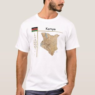 Kenya Map + Flag + Title T-Shirt