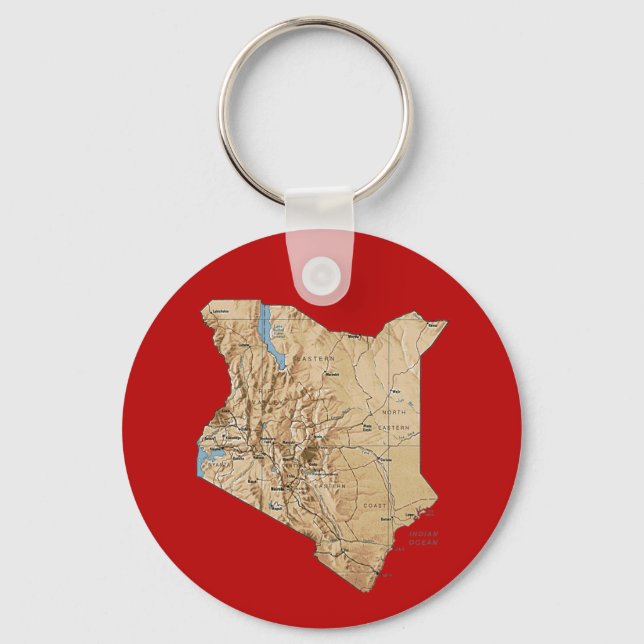 Kenya Map Keychain (Front)