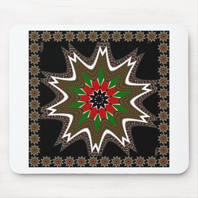 Kenya National Flag Colours Pattern Art Design Mouse Mat (Front)