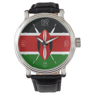 Kenya National Flag Elegant Patriotic Watch