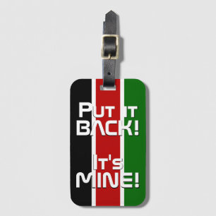Kenya National Flag Funny Patriotic Luggage Tag
