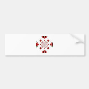 Kenya National Flag Shield Kaleidoscope Pattern  Bumper Sticker