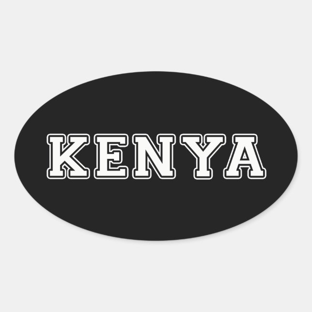 Kenya Oval Sticker (Front)