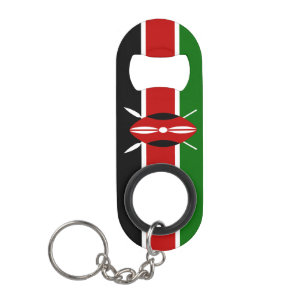 Kenya Pride Patriotic Keychain Bottle Opener
