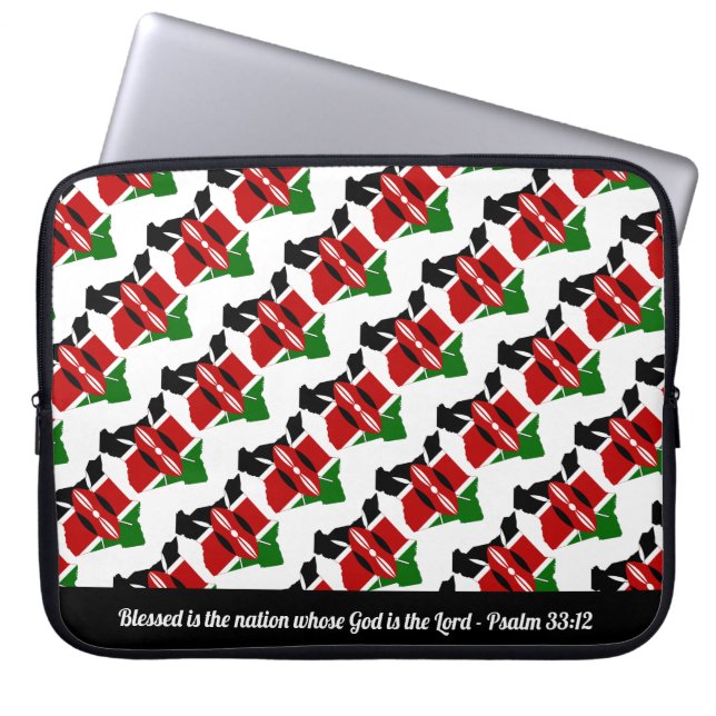 KENYA Psalm 33:12 Blessed Nation laptop Laptop Sleeve (Front)