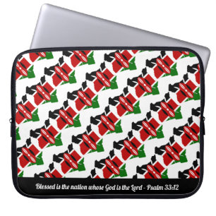 KENYA Psalm 33:12 Blessed Nation laptop Sleeve