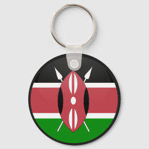 Kenya quality Flag Circle Key Ring