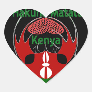 Kenya Raha Hakuna Matata.jpg Heart Sticker