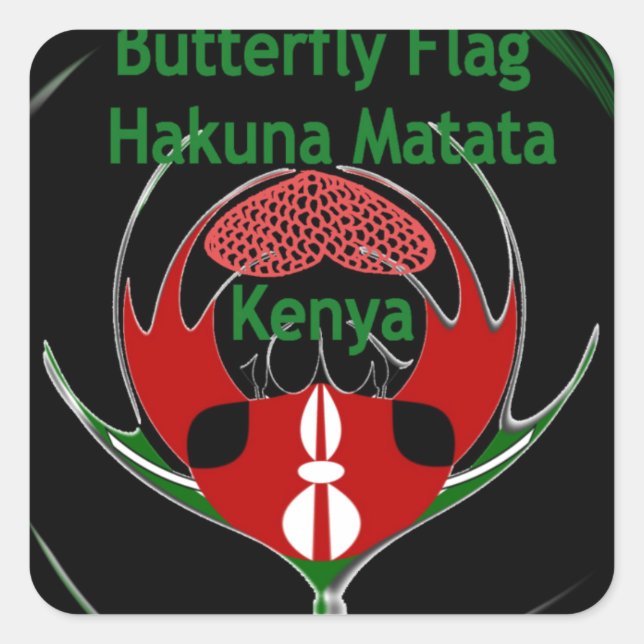 Kenya Raha Hakuna Matata.jpg Square Sticker (Front)