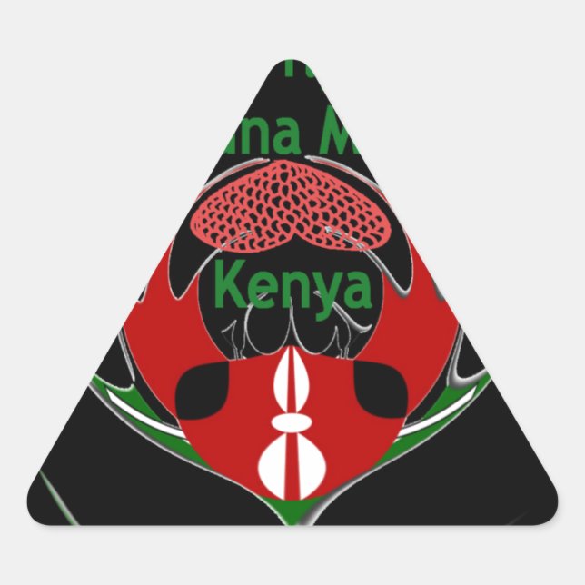 Kenya Raha Hakuna Matata.jpg Triangle Sticker (Front)